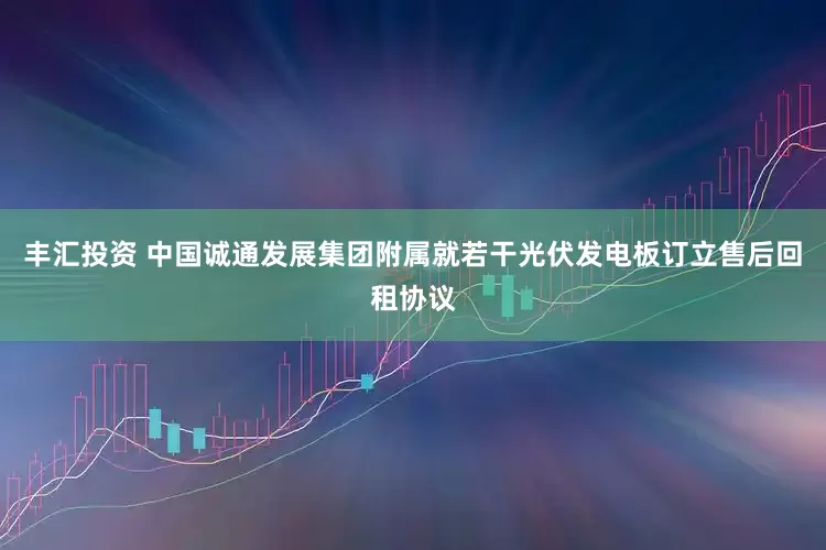 丰汇投资 中国诚通发展集团附属就若干光伏发电板订立售后回租协议